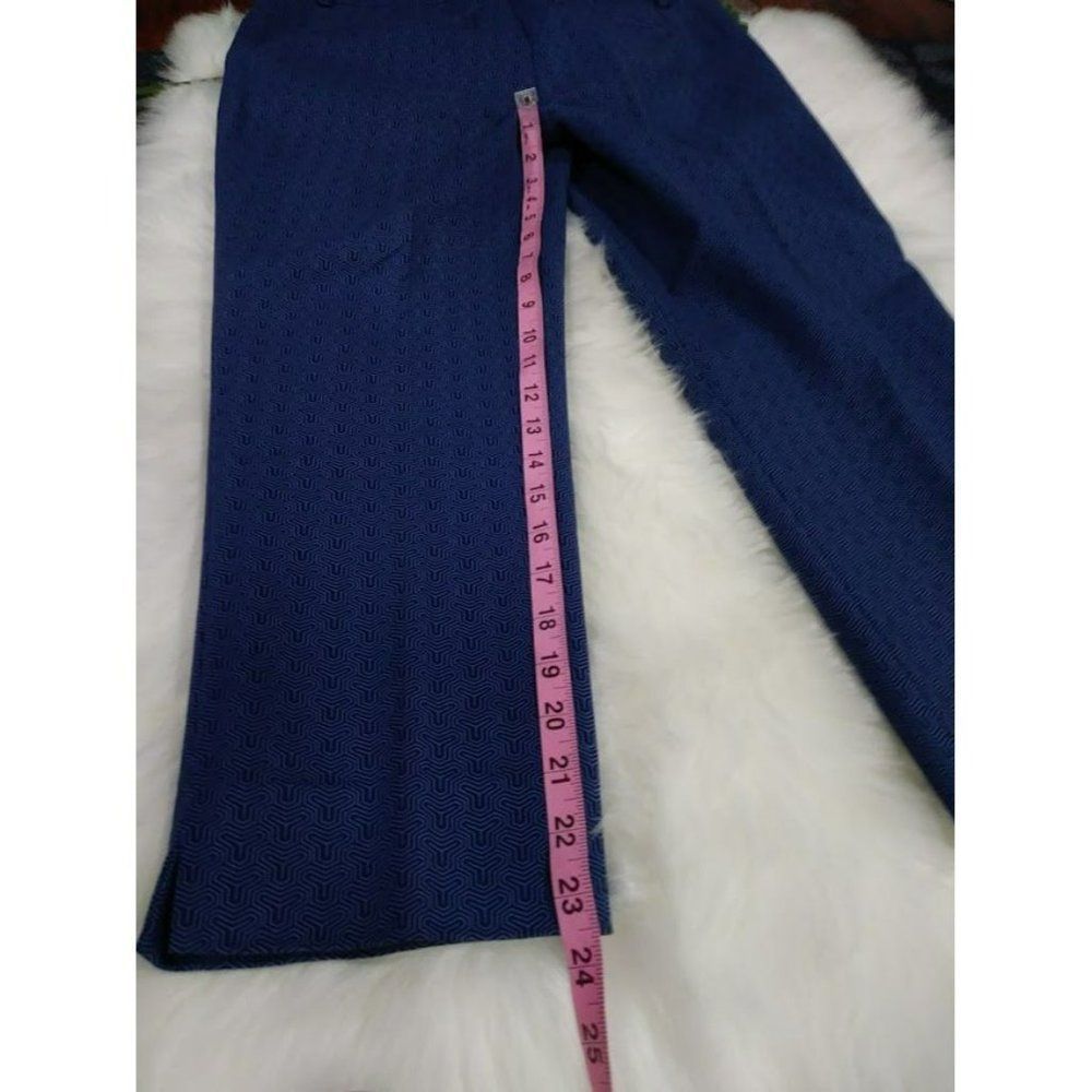 Hilary Radley Women's Blue Flat Front Office Dress Pants Size 6 - Picture 8 of 8